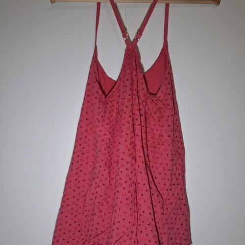 Pink cotton eyelet camisole used with embroidered details
