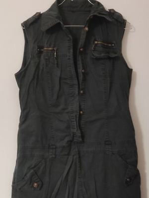 Gray cotton dress 100% Large like new, slim fit
