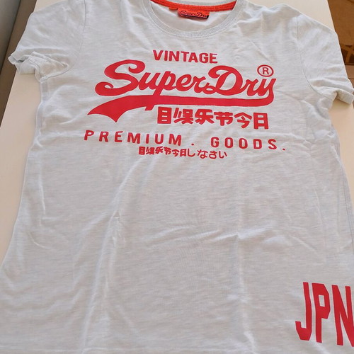 Superdry women's t-shirt used, gray, size L