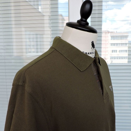 Barbour Khaki Green Polo Shirt, Men's XL
