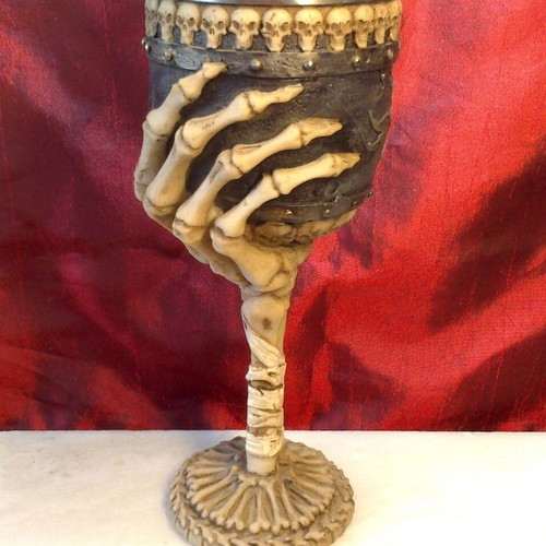 Bakelite Wood Metal Goblet like new, 19cm height