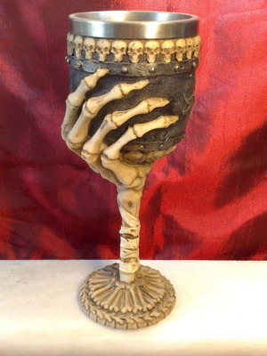 Bakelite Wood Metal Goblet like new, 19cm height