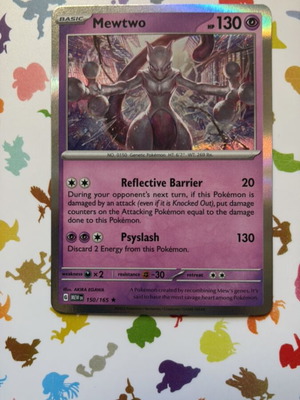 Mewtwo 151 Holo Rare Pokémon TCG 150/165 Scarlet & Violet new