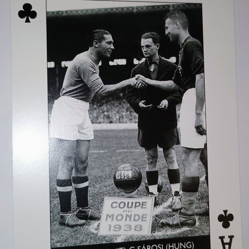 Giuseppe Meazza & György Sárosi World Cup 1938 collectible card new