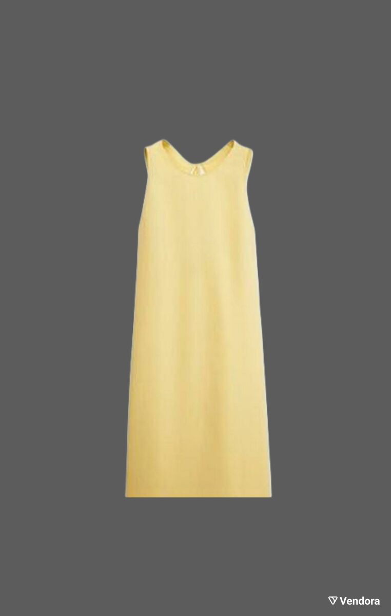 Massimo Dutti Linen Dress with open back -  37,00 - Vendora.cy