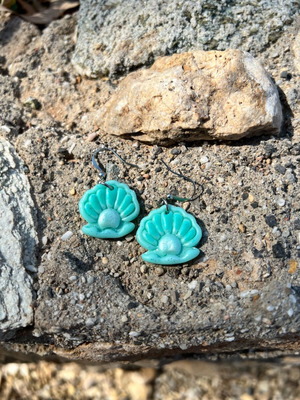 Handmade summer earrings new, polymer clay and steel