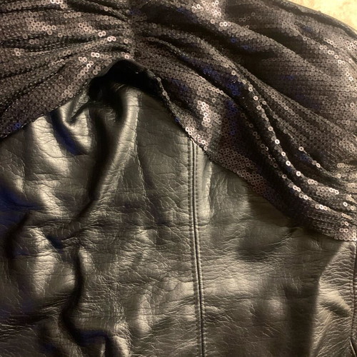 Leather dress like new strapless with bust support