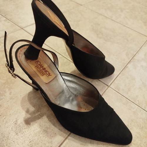 Ioannoy Exclusive Athens black slingback pumps used size 37
