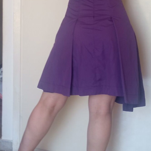 Purple midi asymmetric capartine dress Pink Woman like new, size S-M