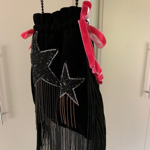 Studio 83 pouch new crossbody with velvet and embroidered stars