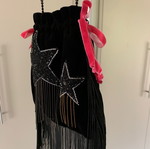 Studio 83 pouch new crossbody with velvet and embroidered stars
