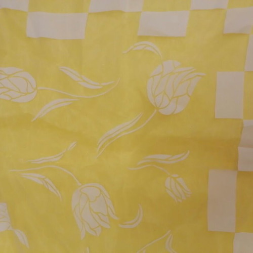 Vintage nylon sheer scarf white with floral designs, like new