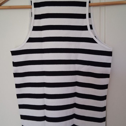 Summer striped t-shirt H&M new, black and white, size S