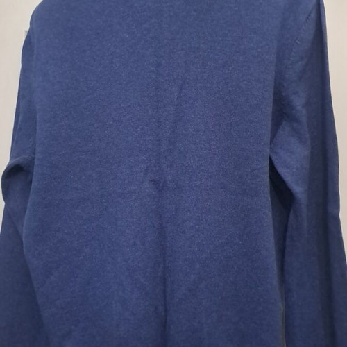 LC Waikiki knitted sweater like new, blue cotton, semi-turtleneck