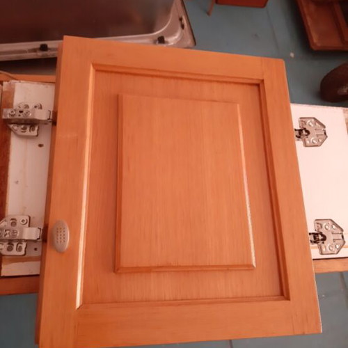 Wooden corner kitchen used, beech wood, dimensions 3x2m plus 1.2m cabinets
