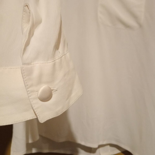 Nuova Citta vintage silk blouse 1995, white beige