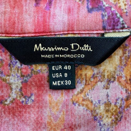 Massimo Dutti floral shirt size M like new, red pink