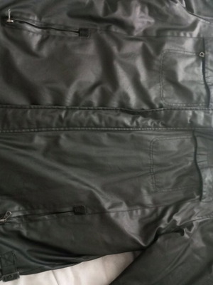 Men's leather jacket new, black, 3XL