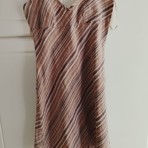 Attrattivo women's short dress used, size Large, white and brown