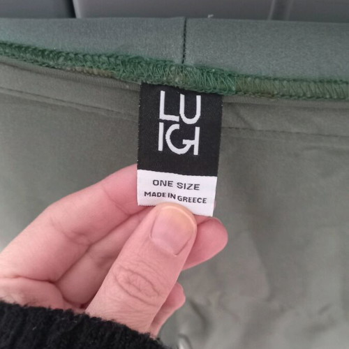 Leggings Luigi like new, turquoise and green khaki, one size, 2 pieces