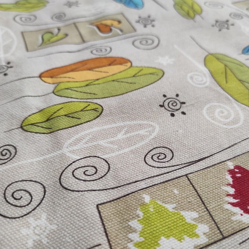 Set of 2 decorative sofa pillowcases with modern tree and leaf design, like new