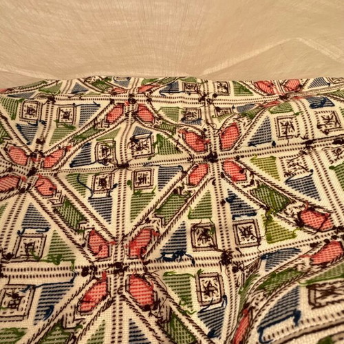 Pillowcase with Handmade Embroidery used, decorative vintage
