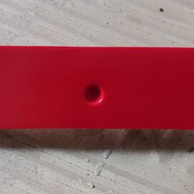 Vintage red kitchen wall rack like new, 5 hooks, 35.5x3.5 cm