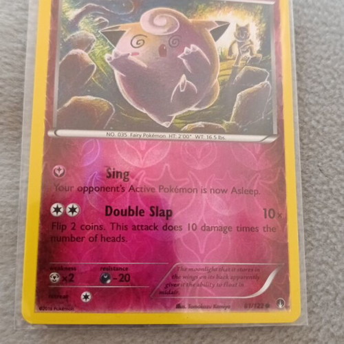 Pokemon Clefairy Reverse Holo card like new