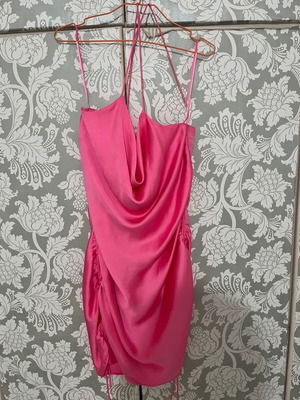 Satin dress Zara pink like new, size XL