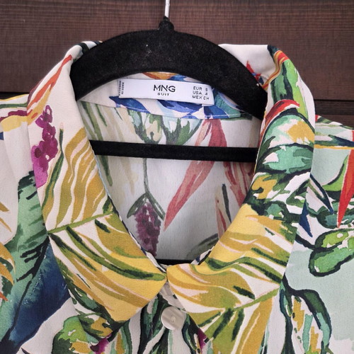 Mango Floral Tropical Print Maxi Dress like new