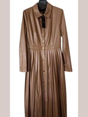 Pinko faux leather midi dress new, size M