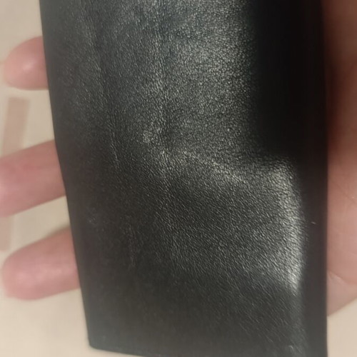 Leather key case new, genuine Italian Nannini black