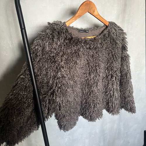 Zara fluffy sweater used, size M, dark gray