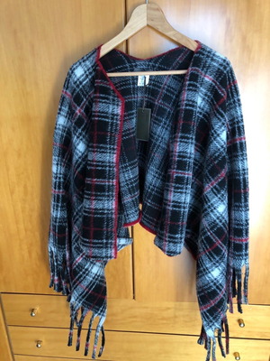 Cap scarf with wool and tag, new, made in Italy