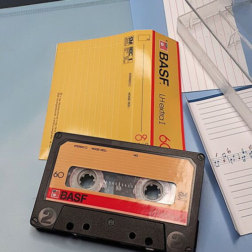 BASF LH Extra I C60 audio cassette used, vintage analog sound