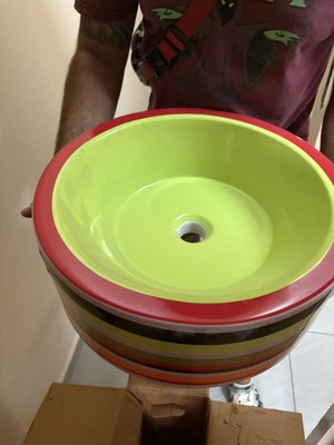 Olympia Tondo Ceramic Vessel Sink 45cm Multicolor
