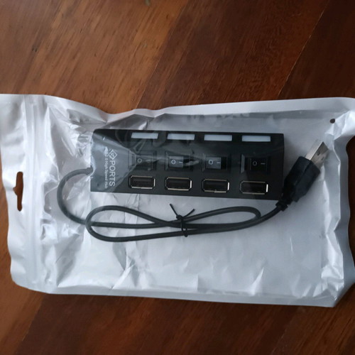 USB hub with switches and 4 ports new