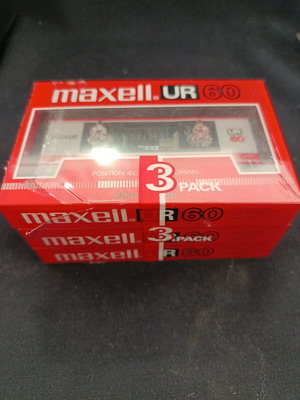 Κασέτες ήχου Maxell UR60 καινούργιες, πακέτο 3