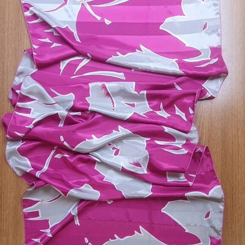 Satin silk printed pashmina scarf new 2 meters x 60 width