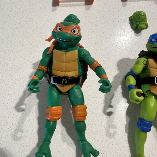 TNMT movie figures used with accessories Leonardo Donatello Michelangelo Raphael