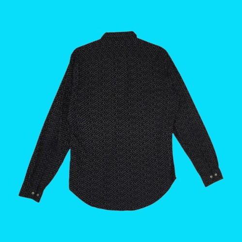 Zara navy blue long-sleeve cotton shirt size L like new