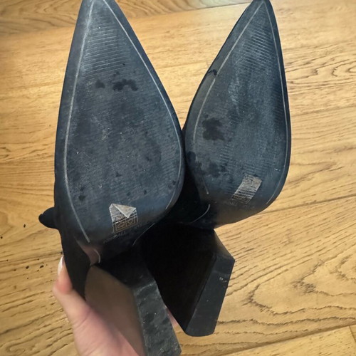 Kendall & Kylie fabric ankle boots black like new, size 41