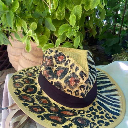 Painted hat new, one size