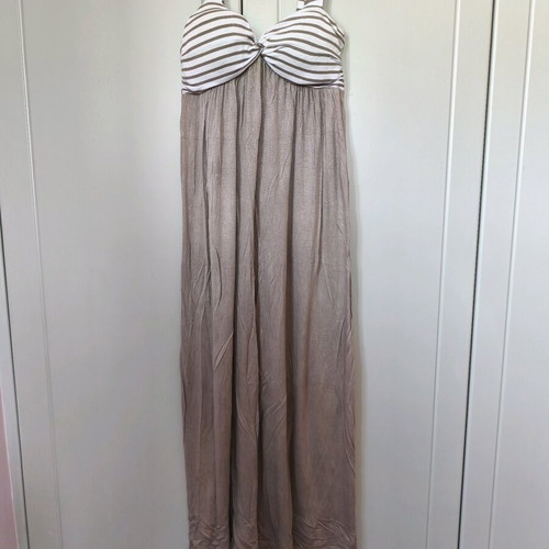 Maxi dress like new, white and gray, one size