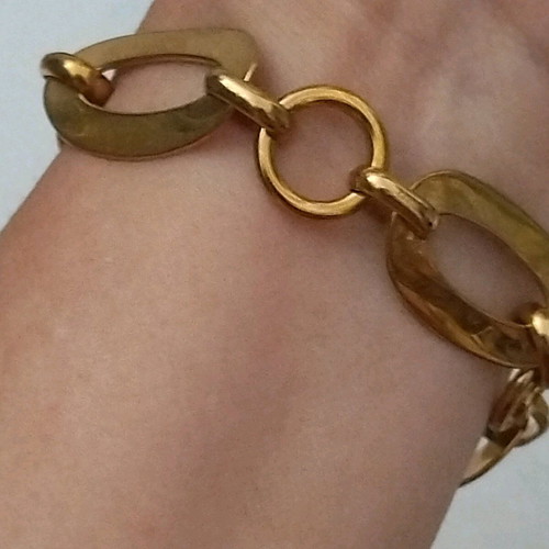 Steel bracelet women’s like new, gold color