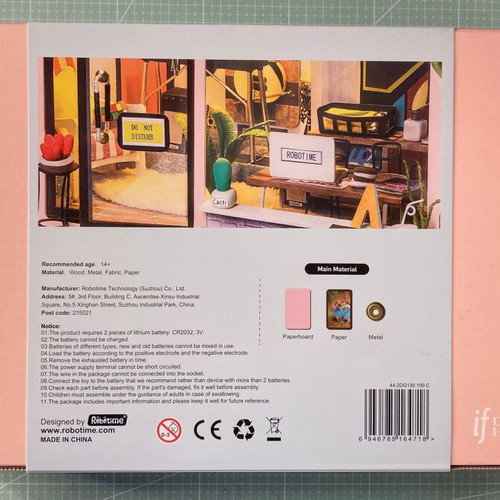 Mini Dollhouse Kevin's Studio DIY new with LED lighting