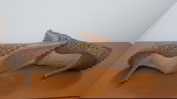 Γόβα δερμάτινη με σχέδιο