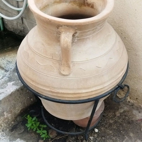 Πήλινο Πυθάρι Κριτικό χειροποίητο σε άριστη κατάσταση με βάση