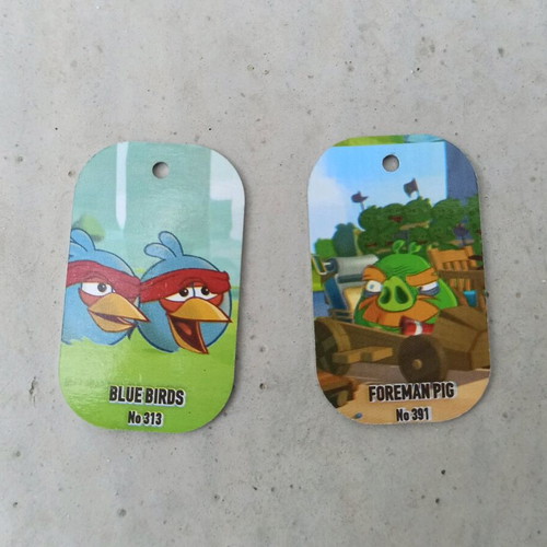 Angry Birds and Angry Birds Go metal tags like new