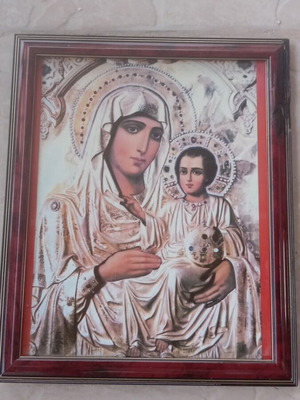 Icon of Virgin Mary and Jesus used 28×34